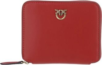 Pinko Taylor Wallet - Dames - Portefeuilles - Rood - ONE Size - Leer - Accessoires