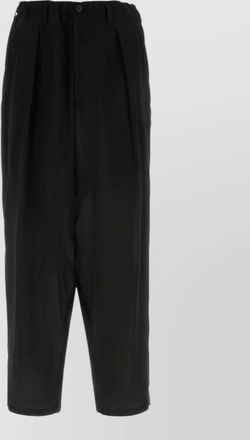 Yohji Yamamoto crepe shorts elastic waistband pleated design