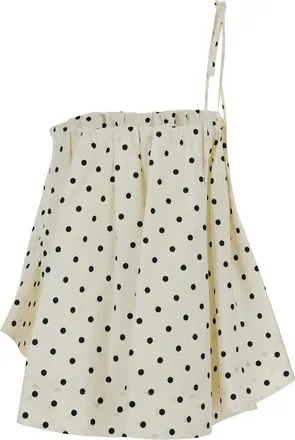 Msgm Polka-Dot Cotton Tank Top - White