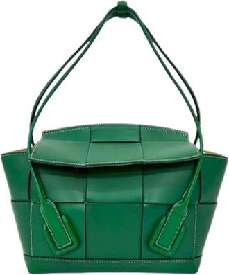 Bottega Veneta Pre-owned Handbags, female, Green, Size: ONE SIZE Pre-owned The Arco