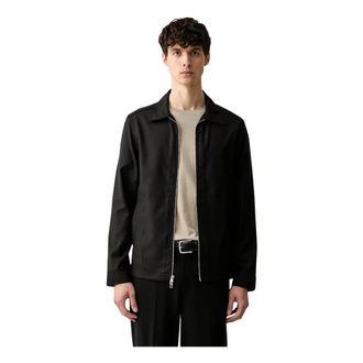 Michael Kors Lange Mouw Tropisch Tech Jack - Heren - Zomerjassen - Zwart - 2XL - Wol - Jassen