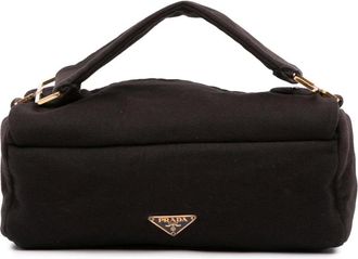 Prada Pre-owned Handbags, female, Black, Size: ONE SIZE Pre-owned Jersey Handbag