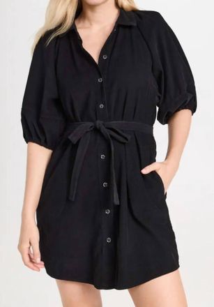 Velvet Kady Corduroy Dress In Black