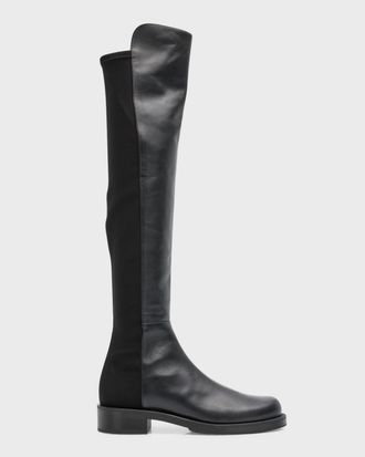 Stuart Weitzman 5050 Bold Leather Over-The-Knee Boots
