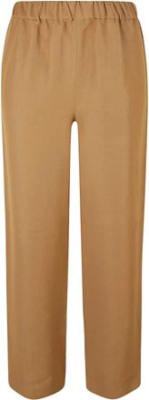 Fabiana Filippi Wijde Broek - Dames - Wijde Broeken - Bruin - 2XS - Broeken