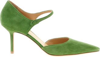 Francesco Russo Bicolor Goatskin Mid Heel Womens Pumps
