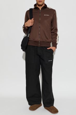Palm Angels Trousers With Logo, Mens, Black
