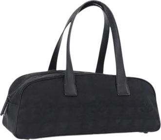 Chanel Pre-owned Canvas Tote Bag - Dames - Vintage Handtas - Zwart - ONE Size - Leer - Vintage