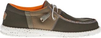 Hey Dude Mens Wally Tri Nylon Trailhead Casual Shoes In Olive