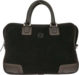 Loewe Amazona Bag Suede Black Suede Handbag (Pre-Owned)