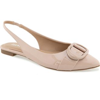 Esprit Preslee Slingback Flat in Beige Patent at Nordstrom Rack, Size 9.5