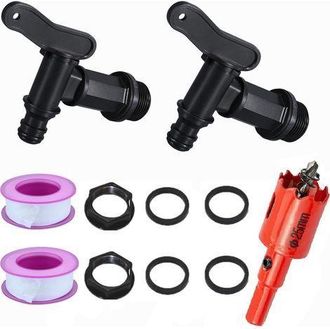 OEM 2 Grifos De Pl&aacute;stico Para Tanque, Grifo De 3/4 Para Tanque De Agua De Lluvia, Grifos De Pl&aacute;stico De Repuesto Para Tanque De Agua De Lluvia Para Recole