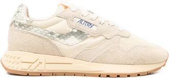 Autry Reelwind Low Sneakers - Dames - Sneakers - Beige - 37 EU - Katoen - Schoenen