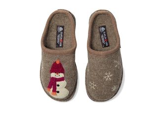 Haflinger Snowman Womens Slippers Beige : EU 37 (US Womens 6) B - Medium, Wool