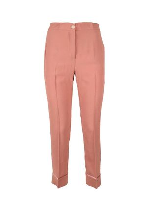 Semicouture Silk Acetate Trousers - Old Rose