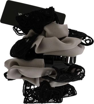 Dolce & Gabbana Pinza para el pelo de encaje floral - Accessories - Mujer - Gris - ONE SIZE