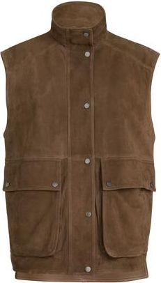 Brunello Cucinelli Couture suede vest in Brown at Nordstrom, Size 44 It
