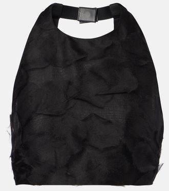 Max Mara Top cropped Fumetto in seta fil coup&eacute;