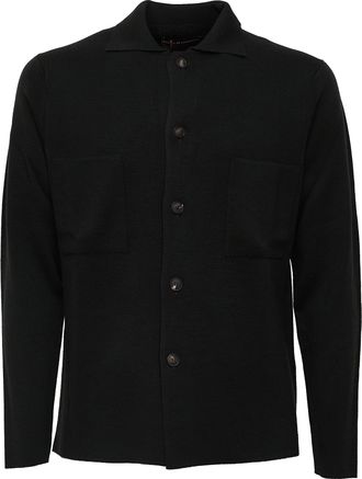 FILIPPO DE LAURENTIIS Merino Wool Shirt Collar Pocket Field Jacket