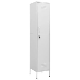vidaXL Armario De Taquilla De Acero Blanco 35x46x180 Cm Vidaxl