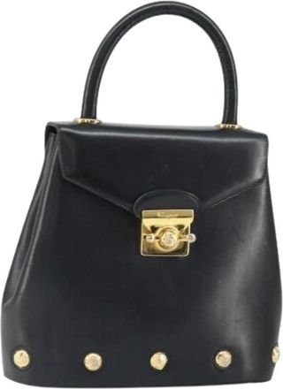 Ferragamo Pre-owned Handbags, female, Black, Size: ONE SIZE Pre-owned Leather Handbag