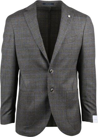 Luigi Bianchi Mantova Giacca Stondata - Heren - Blazers - Bruin - 2XL - Wol - Jassen