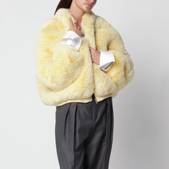 Frankie Shop Butter faux fur bomber jacket