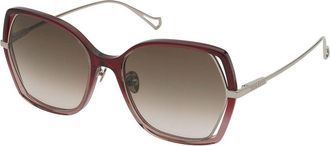 Nina Ricci SNR361 0AQ8 Womens Sunglasses Pink Size 57