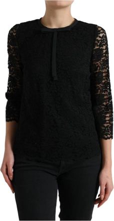 Dolce & Gabbana Blouses - Dames - Blouses - Zwart - M - Leer - Overhemden