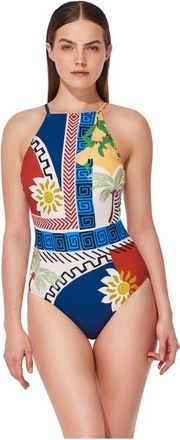 Gottex Positano High Neck One Piece in Multi at Nordstrom, Size 14