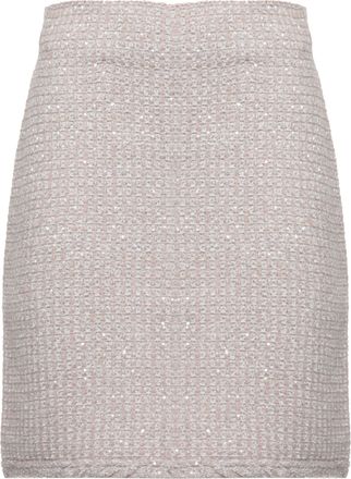 Fabiana Filippi Textured Wool Blend Mini Skirt With All-Over Sequins
