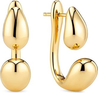 Sif Jakobs Jewellery Accessoires, Dames, Geel, ONE Size, Druppeloorbellen Plain Goccia Due