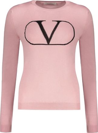 Valentino Garavani Maglione girocollo con logo - Rosa