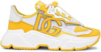 Dolce & Gabbana Chunky Sneakers in Canary Yellow/White - Dames - Sneakers - Geel - 39 EU - Leer - Schoenen