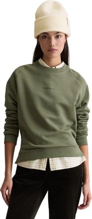 Marc O'Polo Denim Sweatshirt MARC OPOLO DENIM, Damen, Gr. M, desert sage, Sweatware, Obermaterial: 100% Baumwolle, relaxed fit h&uuml;ftlang, Rundhals, Rippb&uuml;ndchen, Sweatsh