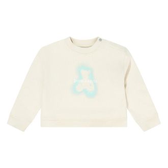 Palm Angels Spray Bear Regular Sweatshirt - male - Palm Angels - Kids Sweatshirts - Beige - 3 Y - Kids