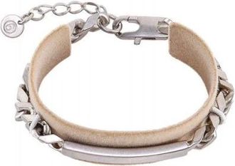 Maison Margiela Plaque Chain Mix Armband - unisex - Armbanden - Beige - M - Accessoires