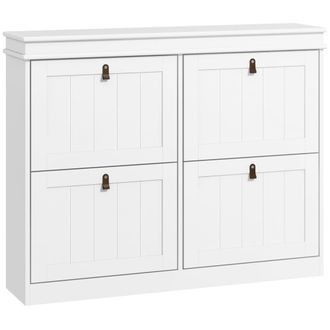HOMCOM Zapatero 105x24x82.5 cm blanco