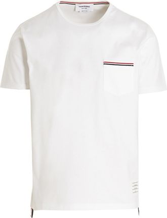 Thom Browne Mens Logo Band Jersey T-Shirt