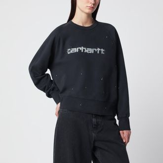 Carhartt Work in Progress Felpa girocollo Womens Painter in cotone nera