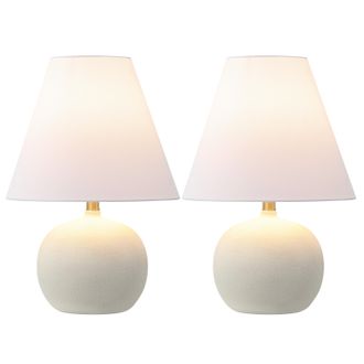 Jonathan Y Designs Asher Minimalist Scandinavian Resin/Iron Gourd LED Table Lamp
