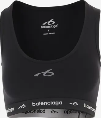 Balenciaga Womens Top Stretch Nylon Black Polyamide Tops