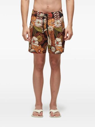 Osklen Gargen Party bermuda shorts met bloemenprint - Bruin
