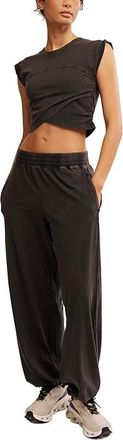 Free People Movement Hot Shot Crossover Set Womens Active Sets Black : MD, Cotton/Elastane