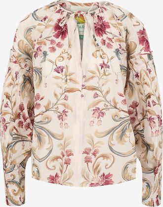 Farm Rio Bluse mit Puff&auml;rmeln bestickt mit Perlen aus Baumwolle