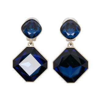 Giorgio Armani Earrings, female, Blue, Size: ONE SIZE Pendant Earrings with Swarovski Crystals