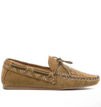 Isabel Marant Womens Studded Soft Loafer In Taupe 50Ta