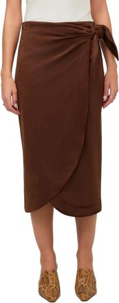 Fifteen Twenty Penelope Wrap Skirt In Wood