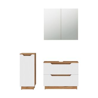 Vicco Conjunto De Muebles De Ba&ntilde;o De 3 Piezas Lotta, Blanco, 3 Piezas, Vicco
