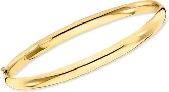 Canaria Canaria 10kt Yellow Gold Rounded Bangle Bracelet